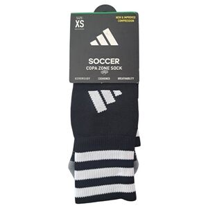 Adidas Soccer Copa Zone Socks – Youth XS – Black White – NWT